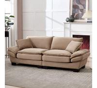 Fauteuil double – Lit double rabattable – Couleur kaki – Structure en bois dur