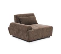 Fauteuil droit canapé modulable dossier ajustable 109 cm chocolat Callisto Oviala