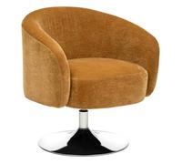 Atmosphera - Fauteuil Edith en métal et pin H73cm Jaune Ocre