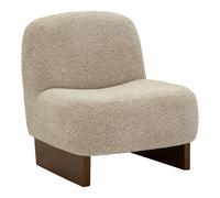 Fauteuil Effet Bouclette "Hana" 75cm Gris