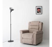 Happy Garden – Fauteuil électrique inclinable Bernie – Relax en tissu taupe avec repose-pieds
