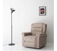 Happy Garden – Fauteuil électrique inclinable Bernie – Relax en tissu taupe avec repose-pieds