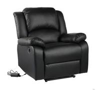 Happy Garden Fauteuil électrique inclinable CLOUD simili et repose-pieds Noir