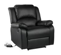 Happy Garden Fauteuil électrique inclinable CLOUD simili et repose-pieds Noir
