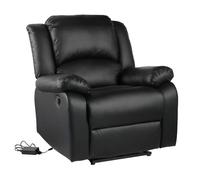 Happy Garden Fauteuil électrique inclinable CLOUD simili et repose-pieds Noir