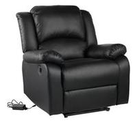 Happy Garden Fauteuil électrique inclinable CLOUD simili et repose-pieds Noir
