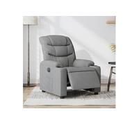 Fauteuil électrique réglable tissu gris clair