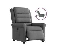 Fauteuil électrique réglable tissu gris foncé