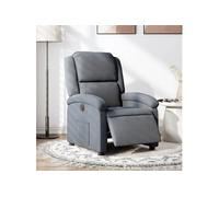 Fauteuil électrique réglable tissu gris foncé