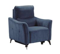 Fauteuil électrique relax zéro gravity tissu waterproof bleu - GARIOS