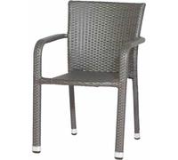 Fauteuil empilable Gardamo Minas châssis aluminium