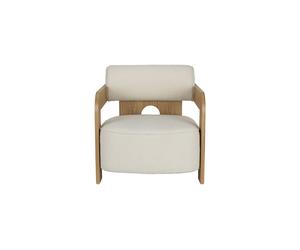 Fauteuil en bouclette beige Oolong