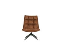 Fauteuil en cuir artificiel marron Jouke