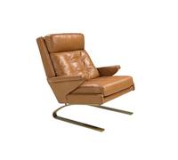 Fauteuil en cuir camel