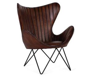 Fauteuil en cuir Cortona, 100 cm x 83 cm x 77 cm, Giner y Colomer