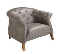 Fauteuil en cuir gris