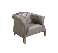 Fauteuil en cuir gris