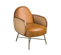 Fauteuil en cuir marron
