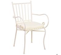 Fauteuil en fer forgé avec coussin 58x54x88h cm