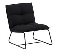 Fauteuil en Lin "Madison" 78cm Noir