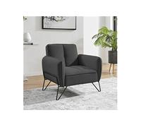 Fauteuil en microfibre anthracite - VINTEX