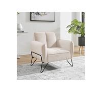 Fauteuil en microfibre beige - VINTEX