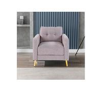 Fauteuil en microfibre gris clair - GLIMAR