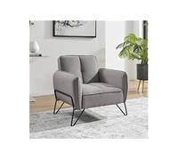 Fauteuil en microfibre gris clair - VINTEX