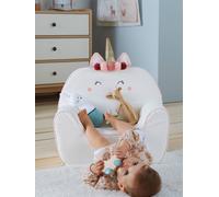 Fauteuil en mousse personnalisable Licorne blanc TU