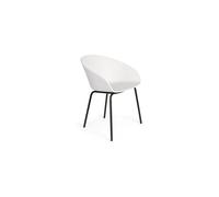 Fauteuil en plastique blanc et noir Void