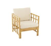 J-Line Fauteuil en rotin Elise avec coussin 73 cm Naturel