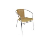 Fauteuil en rotin et aluminium empilable Bolero - Lot de 4