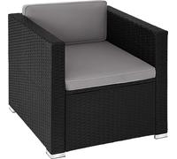 Fauteuil en rotin Lignano - noir