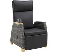 Fauteuil en rotin Pescara avec structure en aluminium, dossier réglable - par pièce