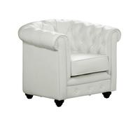Fauteuil en simili CHESTERFIELD - Blanc