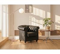 Fauteuil en simili CHESTERFIELD - Noir