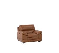 Beliani Fauteuil Confortable en Cuir PU Marron de Qualité pour Salon Élégant au Design Moderne et Intemporel