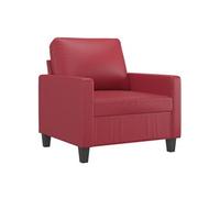 Fauteuil en Similicuir Rouge bordeaux 60 cm