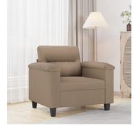 Fauteuil en similicuir - vidaXL - Cappuccino - 60 cm - 90x77x80 cm - Cadre en métal - Rembourrage confortable