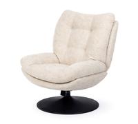 Fauteuil beige avec piètement noir