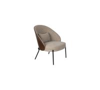 Fauteuil en tissu beige Rodin