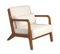 Fauteuil en tissu blanc