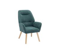 Fauteuil en tissu bleu canard OSIMO