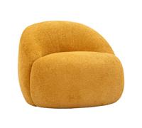 Mauro Ferretti Fauteuil Genève tissu bouclette Playwood moutarde 64 x 81 x 78 cm