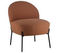 Fauteuil en tissu boucle rouille helmi