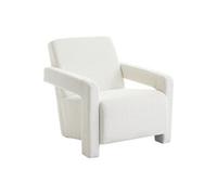 Fauteuil en tissu bouclette blanc ISPARTA