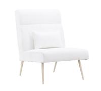 Fauteuil en Tissu Bouclette Bloom 95cm Blanc