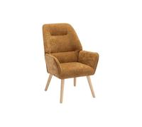 Fauteuil en tissu camel OSIMO