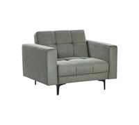 Fauteuil en Tissu Dossier Inclinable 3 Positions Capitonné Vert Alnes
