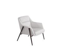 Fauteuil en tissu et pieds en acier brun 5010C, 78 x 76 x 77 cm. -